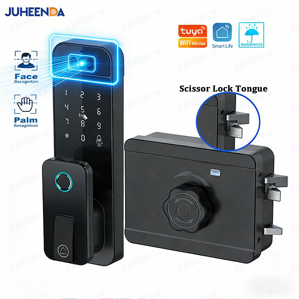 Smart Garden Door Lock - Tuya WiFi Smart Deurslot Gezichtsherkenning Palmvingerafdruk