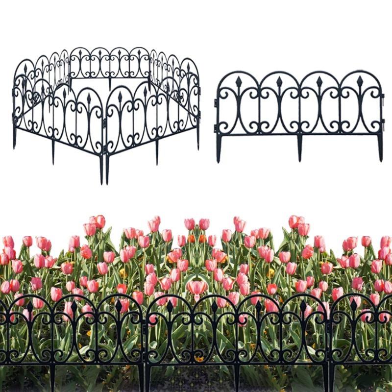 Smart Garden Fence - Decoratieve tuinafscheiding, roestvrij, buiten, landschapsdraad, opvouwbare