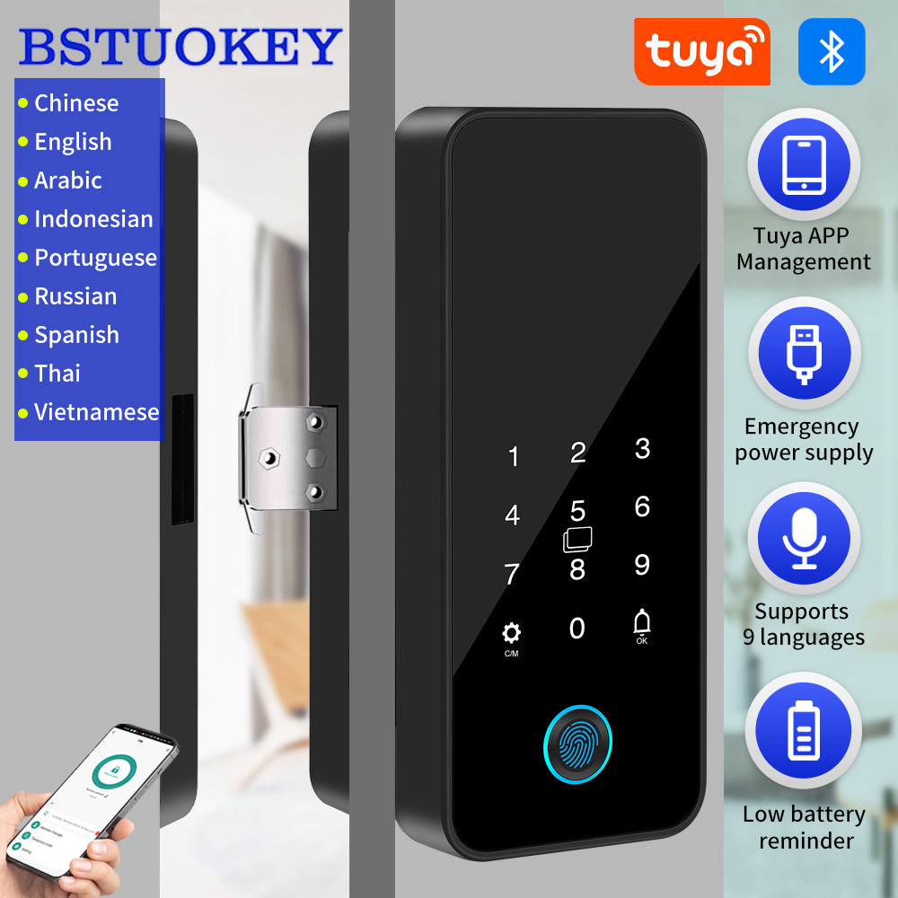 Smart Garden Door Lock - Tuya Smart Life Bluetooth glazen deurslot