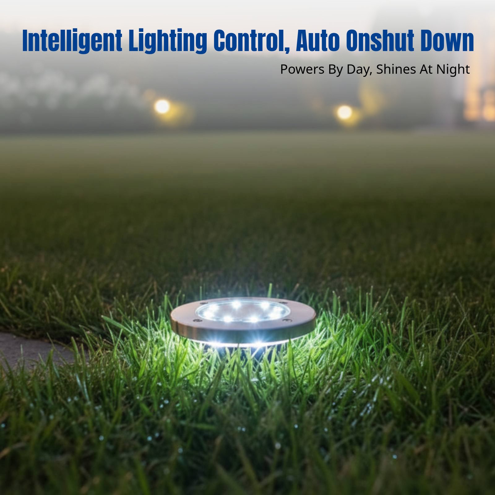 Smart Garden Led Lights - Zonne-aangedreven grondlamp, LED-gazonlamp, waterdichte buitenverlichting voor