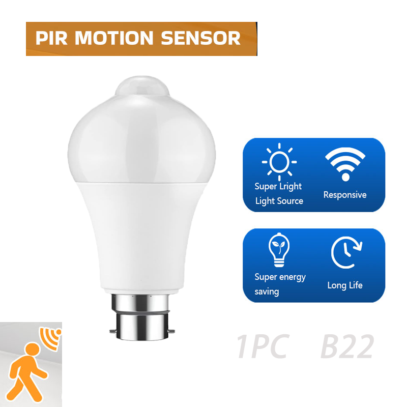 Smart Garden Led Lights - 1 st PIR Bewegingssensor Gloeilampen B22