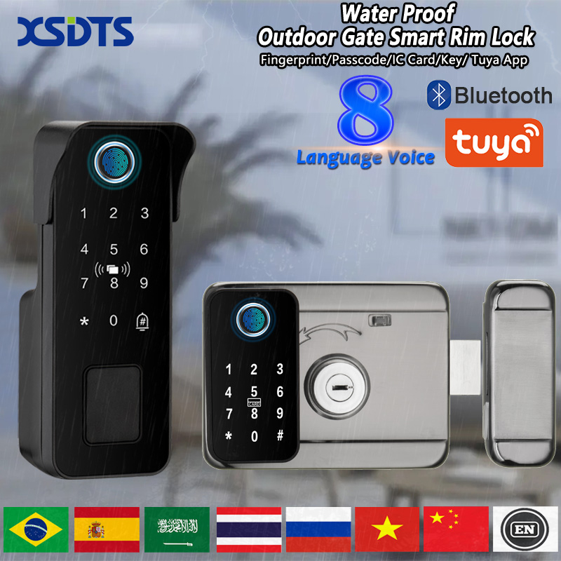 Smart Garden Door Lock - Waterdicht slim deurslot Vingerafdruk Buitentuin Afstandsbediening