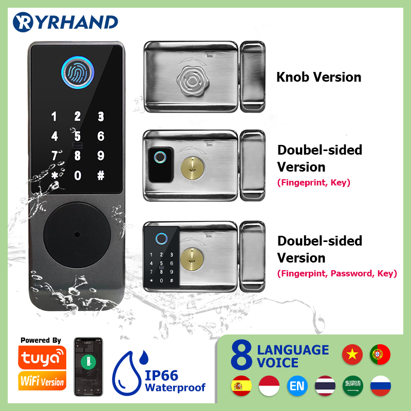 Smart Garden Door Lock - Tuya Smart Lock Waterdichte Wifi Dubbele