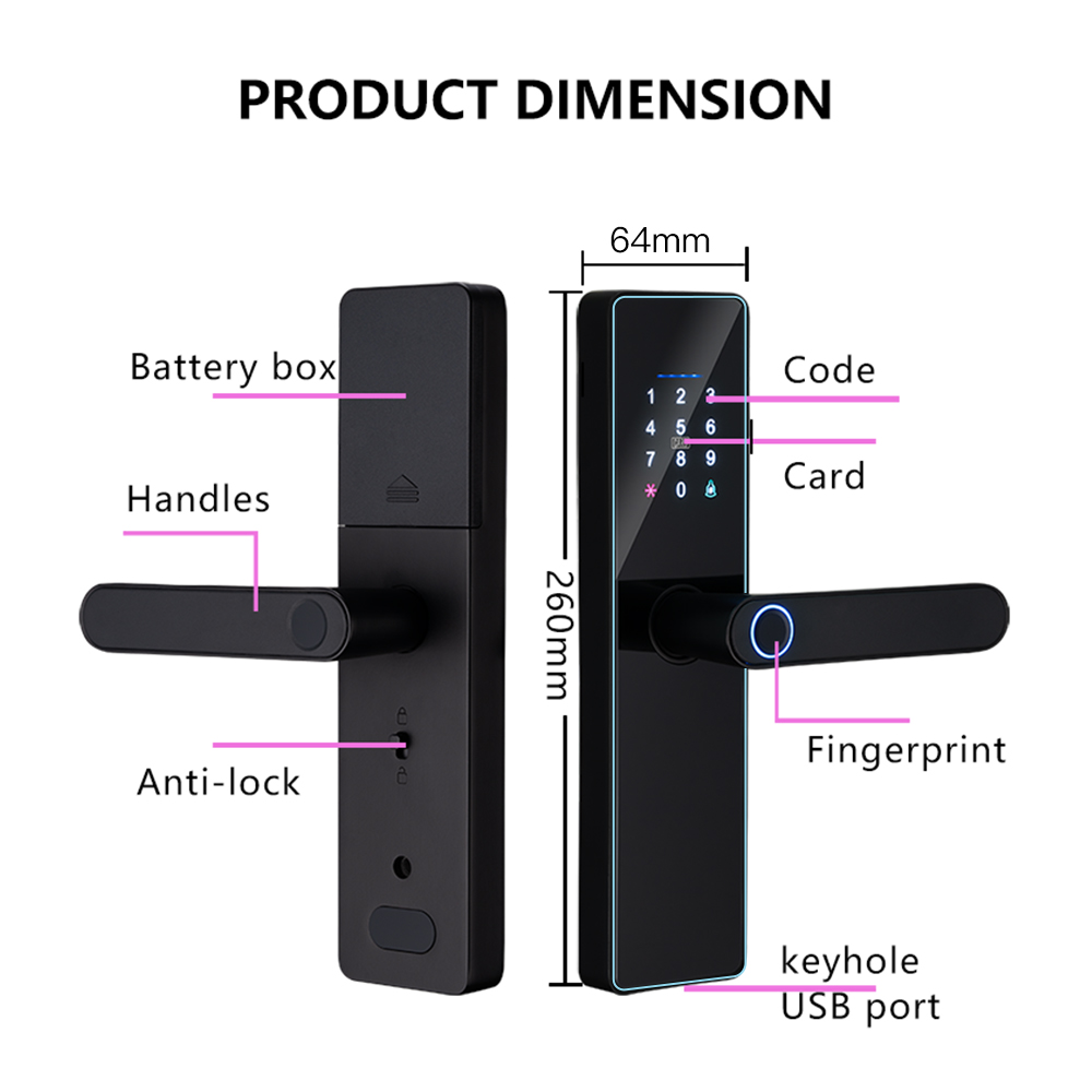 2026 Nieuwe WiFi Tuya APP Slim - Smart Garden Door Lock recensie en prijs