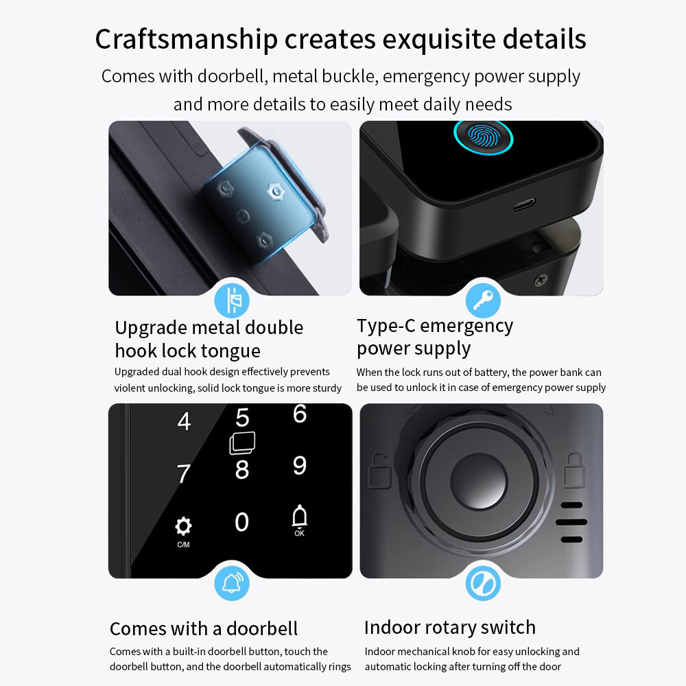 Multifunctioneel slim glazen d - Smart Garden Door Lock recensie en prijs